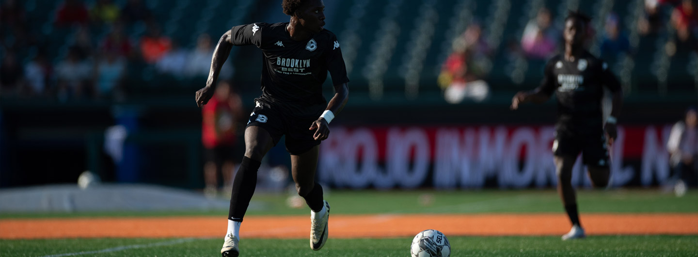 Men's Brooklyn FC players on the pitch